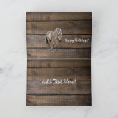 Paarden Stable Kerstmis Kaart (Binnen)