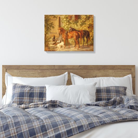 Paarden van Albrecht Adam Canvas Afdruk (Insitu (Slaapkamer))