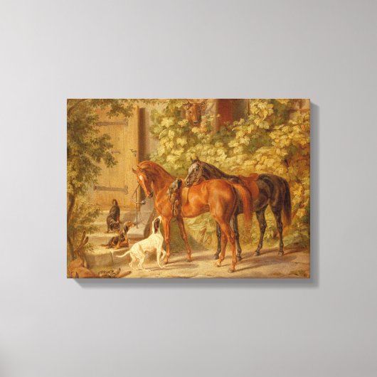 Paarden van Albrecht Adam Canvas Afdruk (Voorkant)