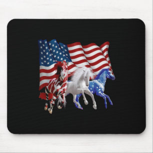 Paarden van Amerikaanse vlag Muismat