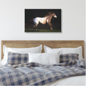 Paarden van Appaloosa die lopen 4 Canvas Afdruk (Insitu (Slaapkamer))