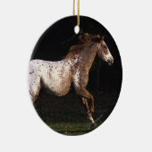 Paarden van Appaloosa die lopen 4 Keramisch Ornament (Rechts)