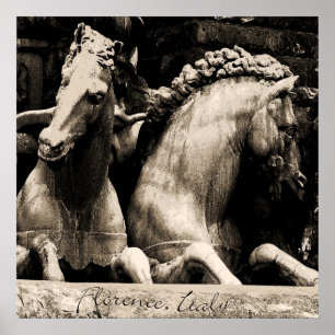 Paarden van Florence afdrukken Poster