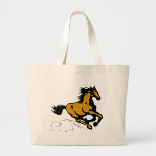 Paarden van galoping Wild en Free Grote Tote Bag