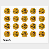 Paarden van galoping Wild en Free Ronde Sticker (Vel)