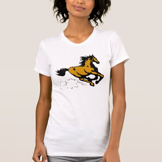 Paarden van galoping Wild en Free T-shirt (Voorkant)