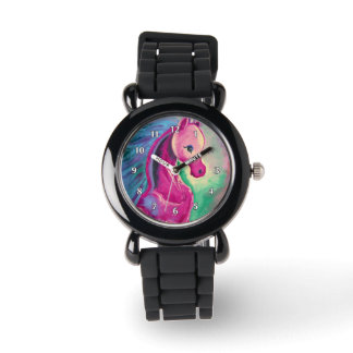 Paarden van heldere kleuren horloge