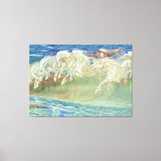 Paarden van Neptunus door Walter Crane Canvas Afdruk (Voorkant)