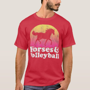 Paarden van paarden en volleybalvrouwen t-shirt