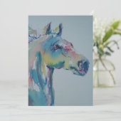 Paarden van vele kleuren bedankkaart (Staand voorkant)