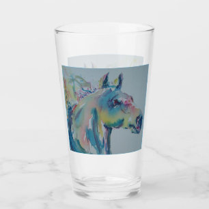 Paarden van vele kleuren glas