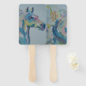 Paarden van vele kleuren handwaaier (Voorkant en achterkant)