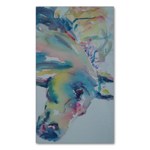 Paarden van vele kleuren magnetisch visitekaartje