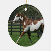 Paarden van verf die lopen 1 keramisch ornament (Links)