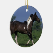 Paarden van verf die lopen 2 keramisch ornament (Rechts)