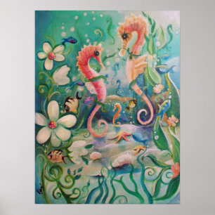 Paarden van zee in Springtime-Poster Poster