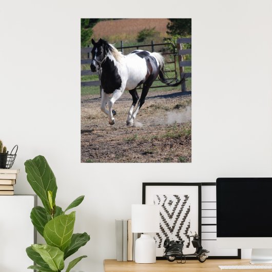 Paarden/verf Poster (Thuiskantoor)