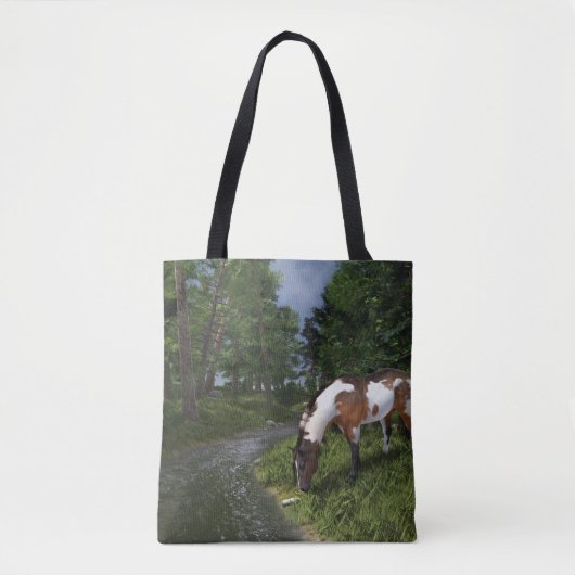 Paarden verven door de Canvas tas Forest Stream (Voorkant)