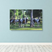 Paarden verven in de bomen canvas afdruk (Insitu (Houten vloer))