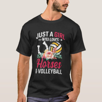 Paarden Volleybal Gewoon Een Die Liefheeft T-shirt