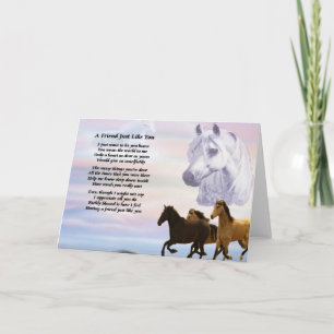 Paarden Vriend Gedicht Kaart