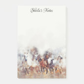 Paarden Waterverf paarden overlopen Post It Notes (Voorkant)