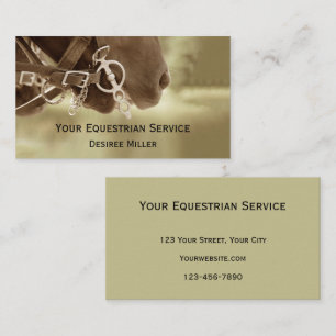 Paarden Western bruin groen Boerderij van paarden Visitekaartje