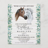 Paarden Western Weddenschap Greenery Wood Rustic (Voorkant)