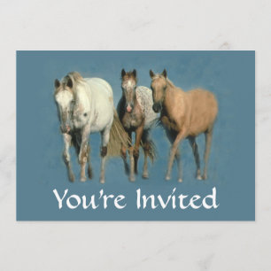 Paarden Wild en Wonderful Party Invitation Kaart