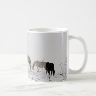 Paarden Winterfoto Classic Witte Mok