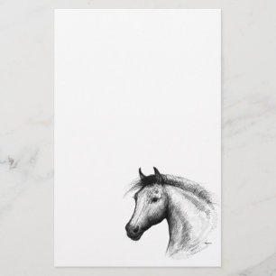 Paarden: wit briefpapier