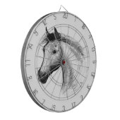 Paarden: wit dartbord (Voorkant Links)