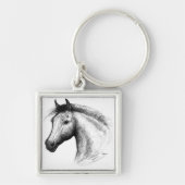 Paarden: wit sleutelhanger (Voorkant)