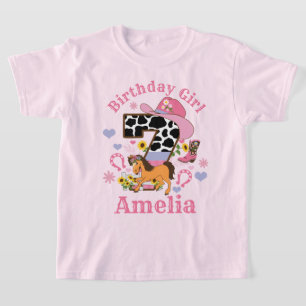 Paarden Zevende verjaardag shirt Rodeo Cowgirl