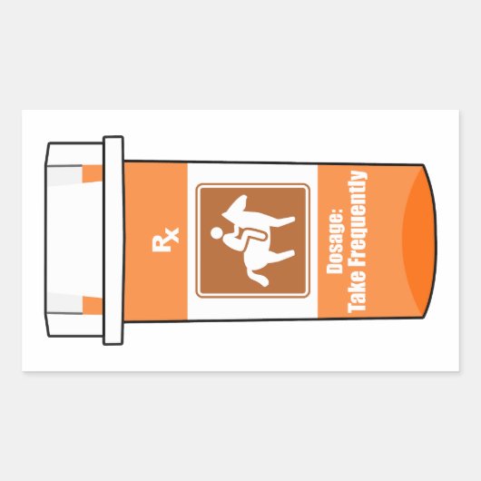 Paarden zijn mijn medicijn rechthoekige sticker (Voorkant)