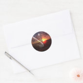 Paarden Zonsopgang Ronde Sticker (Envelop)