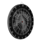 Paarden: zwart dartbord (Voorkant Links)