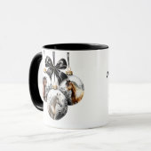 Paarden zwart en goud Kerstmis Mok (Voorkant links)