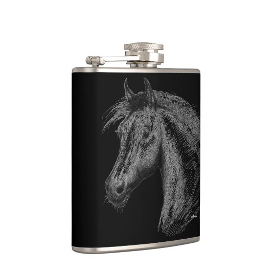 Paarden: zwart heupfles (Rechts)