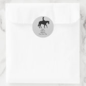 Paardenadreslabel Ronde Sticker (Tas)