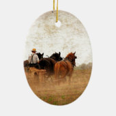 Paardenarbeid Keramisch Ornament (Achterkant)