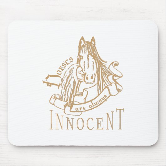 PaardenAreInnocent - Mousepad Muismat (Voorkant)