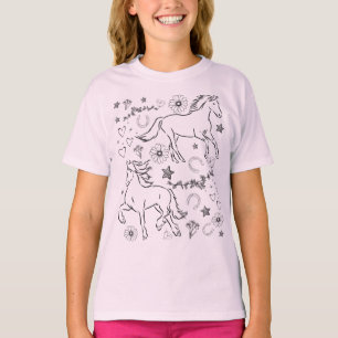 Paardenbalk Kleur me in T-shirt