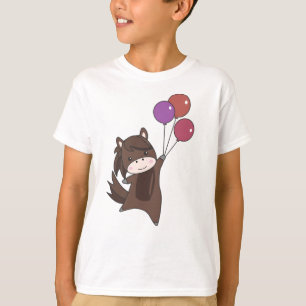 Paardenballonnen vliegen kalveren voor kinderen t-shirt
