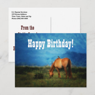 Paardenbedrijf of Vet-Kantoor van groep Birthday Briefkaart