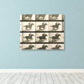 Paardenbeweging fotografie canvas afdruk (Insitu (Houten vloer))