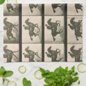 Paardenbeweging fotografie theedoek (Gevouwen)