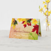  paardenbladeren - uitnodiging tot Thanksgiving (Gele Bloem)