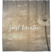 paardenbloem ademt gewoon typografie douchegordijn (Voorkant)