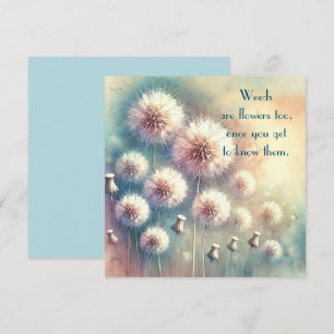 Paardenbloem Blowball & Quote Bedankkaart
